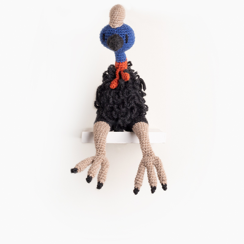 cassowary bird crochet amigurumi project pattern kerry lord Edward's menagerie